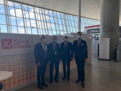 From left to right: Doug Satzman, CEO of XpresSpa; Rick Cotton, Port Authority Executive Director; Charles Everett, Jr., Port Authority Deputy Director, Aviation; Roel Huinink, President and CEO of JFKIAT. From left to right: Doug Satzman, CEO of XpresSpa; Rick Cotton, Port Authority Executive Director; Charles Everett, Jr., Port Authority Deputy Director, Aviation; Roel Huinink, President and CEO of JFKIAT.