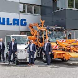 The MULAG management from left to right: Company owner Werner W&ouml;ssner, managing director Holger W&ouml;ssner, managing director Andreas Vorig, managing director Uwe Mei&szlig;ner.