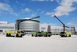 The new MIA ARFF units have the 360-degree camera system, color camera with zoom capabilities, and forward-looking infrared camera technology that allows personnel to locate hidden fires. The new MIA ARFF units have the 360-degree camera system, color camera with zoom capabilities, and forward-looking infrared camera technology that allows personnel to locate hidden fires.