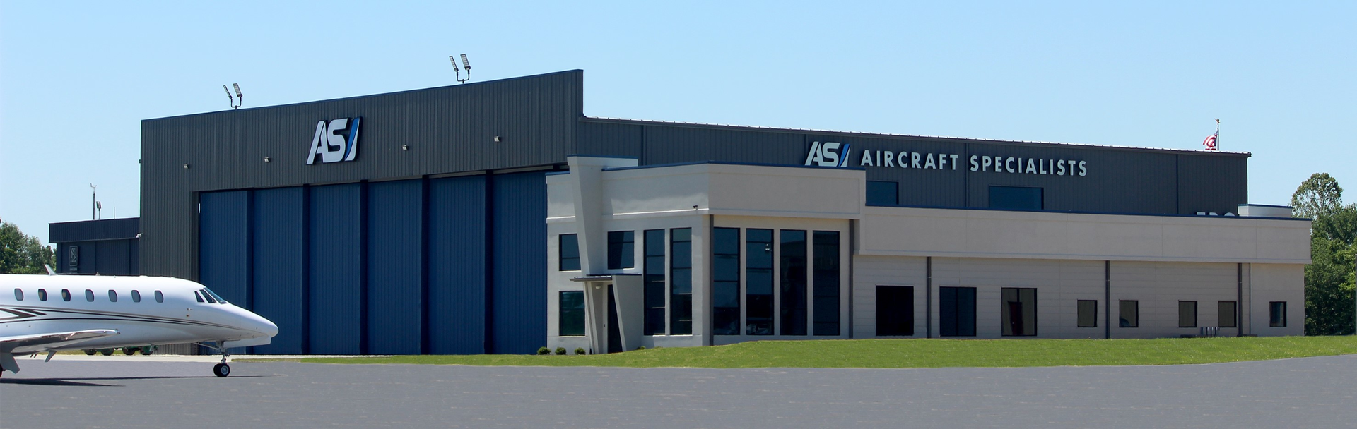 The 22,600 square-foot facility features a spacious lobby with a modern aesthetic.