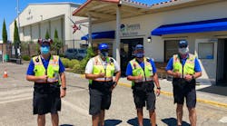 Line service crew all masked up for duty at the Sonoma Jet Center (STS) in Santa Rosa, Calif.