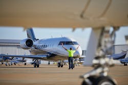 A Phillips 66 marshaller at work. A Phillips 66 marshaller at work.