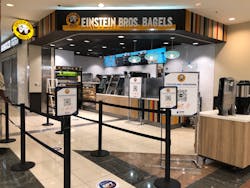 Grab Virtual Kiosks are now in place at the Delaware North-operated Einstein Bros. Bagels at ATL Concourse D. Grab Virtual Kiosks are now in place at the Delaware North-operated Einstein Bros. Bagels at ATL Concourse D.