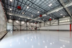The facility extension features a brand-new 11,270 square-foot. FBO terminal, a 42,000 square-foot hangar and a near-65,000 square-foot ramp.