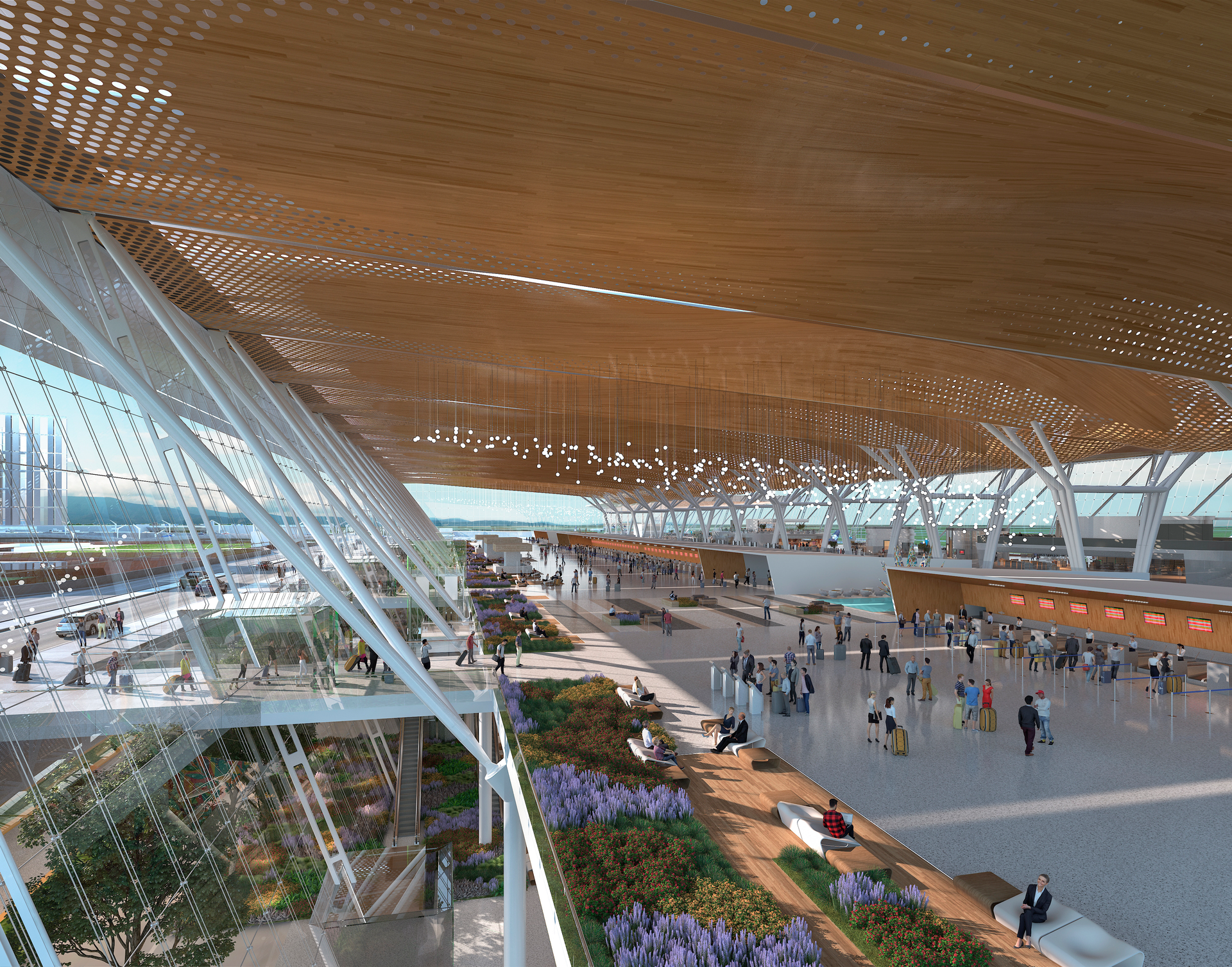 Terminal 2 at GDL is targeted to reduce energy consumption to 170 kWh/m2 year.