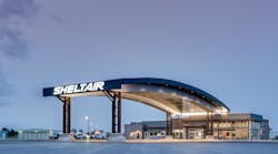 Sheltair’s brand new FBO terminal, ramp side, at BJC. Sheltair’s brand new FBO terminal, ramp side, at BJC.