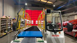 A belt loader with Mallaghan's controlled approach system installed.