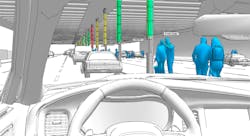 The curbshare concept provides highly visible color-coded and numbered beacons for passengers and drivers to easily find each other. The curbshare concept provides highly visible color-coded and numbered beacons for passengers and drivers to easily find each other.