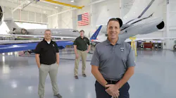 Andrew Arcuri (right) and Shane Heier (middle), RRT Assistant Managers in the East and West, respectively, and Tyler Spurling (left), RRT Assistant Manager—MRO, are leading Duncan Aviation’s Rapid Response network across the country.