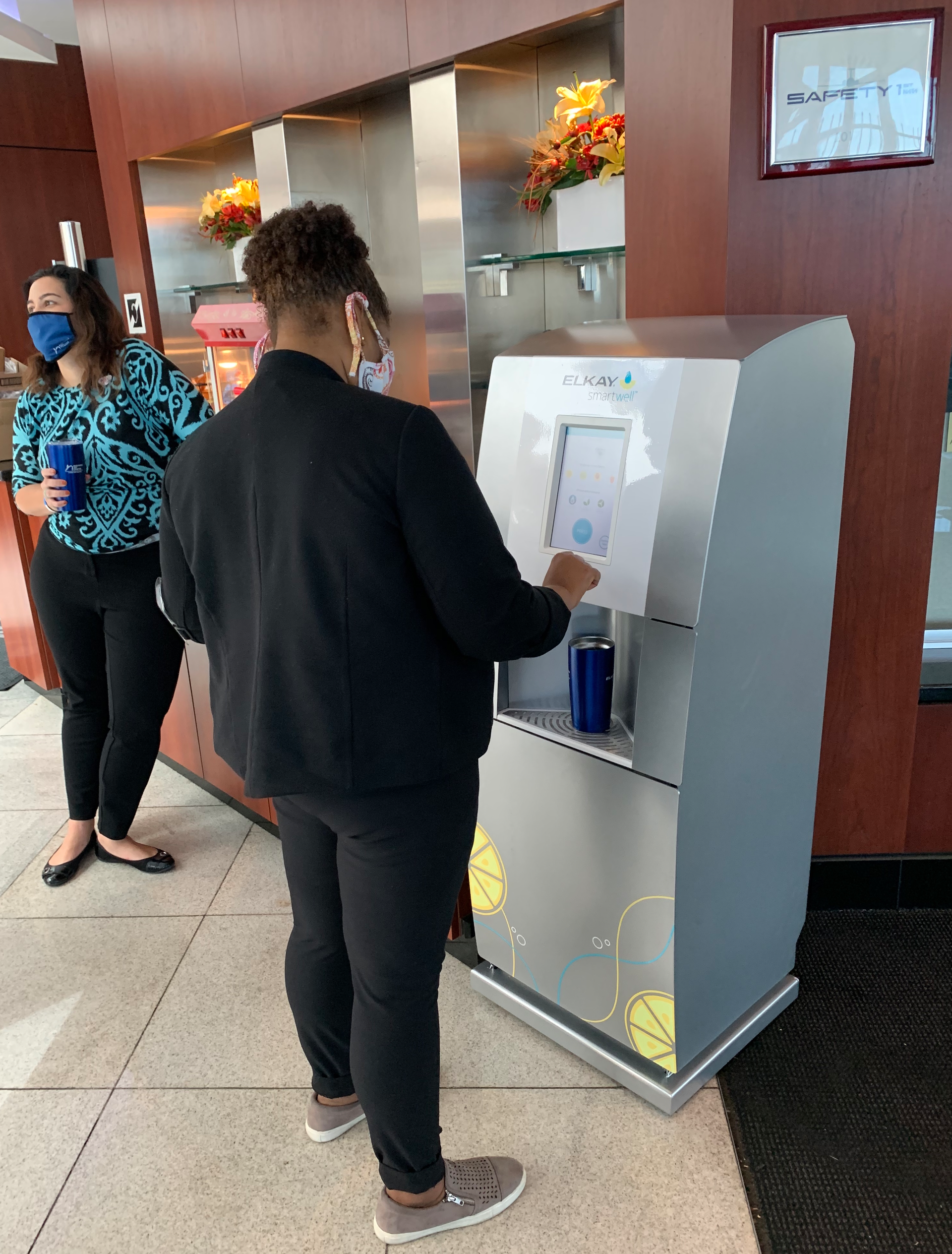 The Elkay Smartwell system allows users to customize their water drinks.