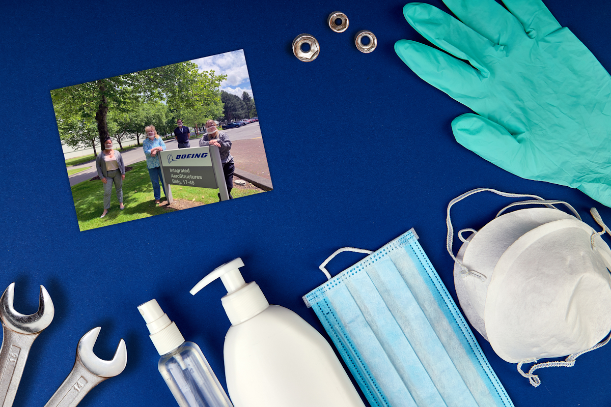Using PPE in Aircraft Manufacturing and Maintenance During the COVID19