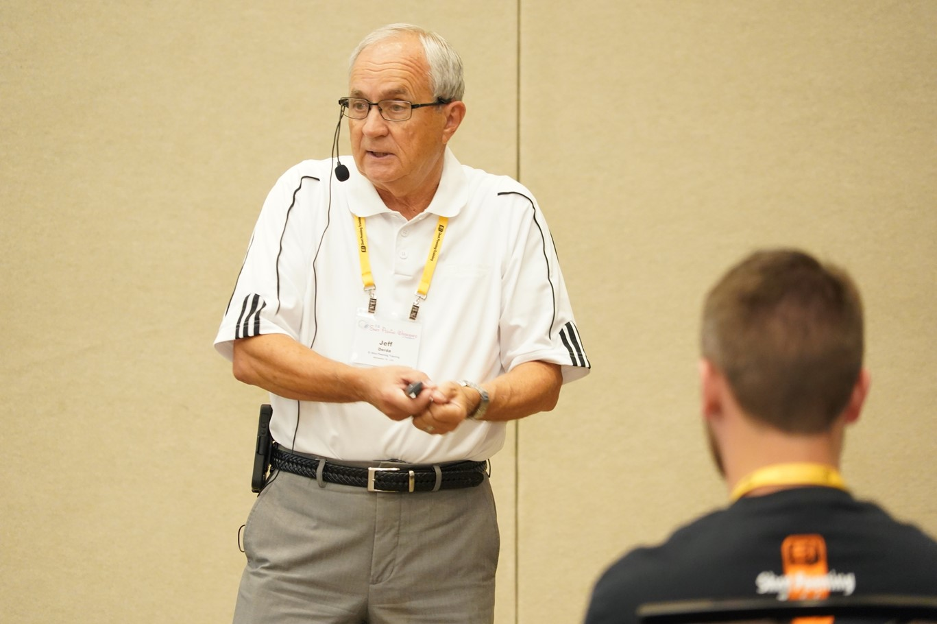 Jeff Derda teaches a class at the 2019 U.S. Shot Peening Seminar and Workshop.