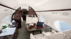 The interior of the Gulfstream G450 in the Vertis Aviation portfolio.