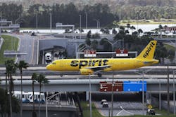 A Spirit Airlines Airbus A320 heads to runway at Orlando International Airport. The Greater Orlando Aviation Authority expects some uptick in traveler numbers for the Thanksgiving holiday. A Spirit Airlines Airbus A320 heads to runway at Orlando International Airport. The Greater Orlando Aviation Authority expects some uptick in traveler numbers for the Thanksgiving holiday.