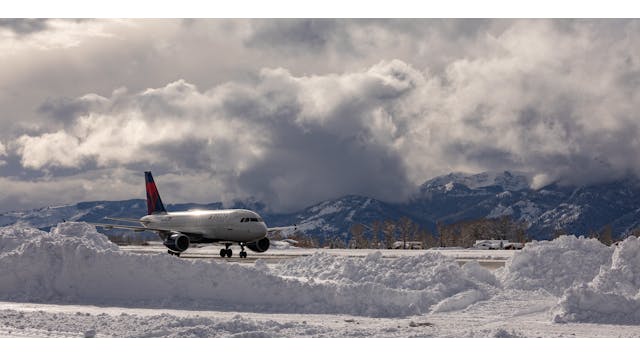 Jackson Hole Airport has to contend with a great deal of plane de-icing for several months each year.