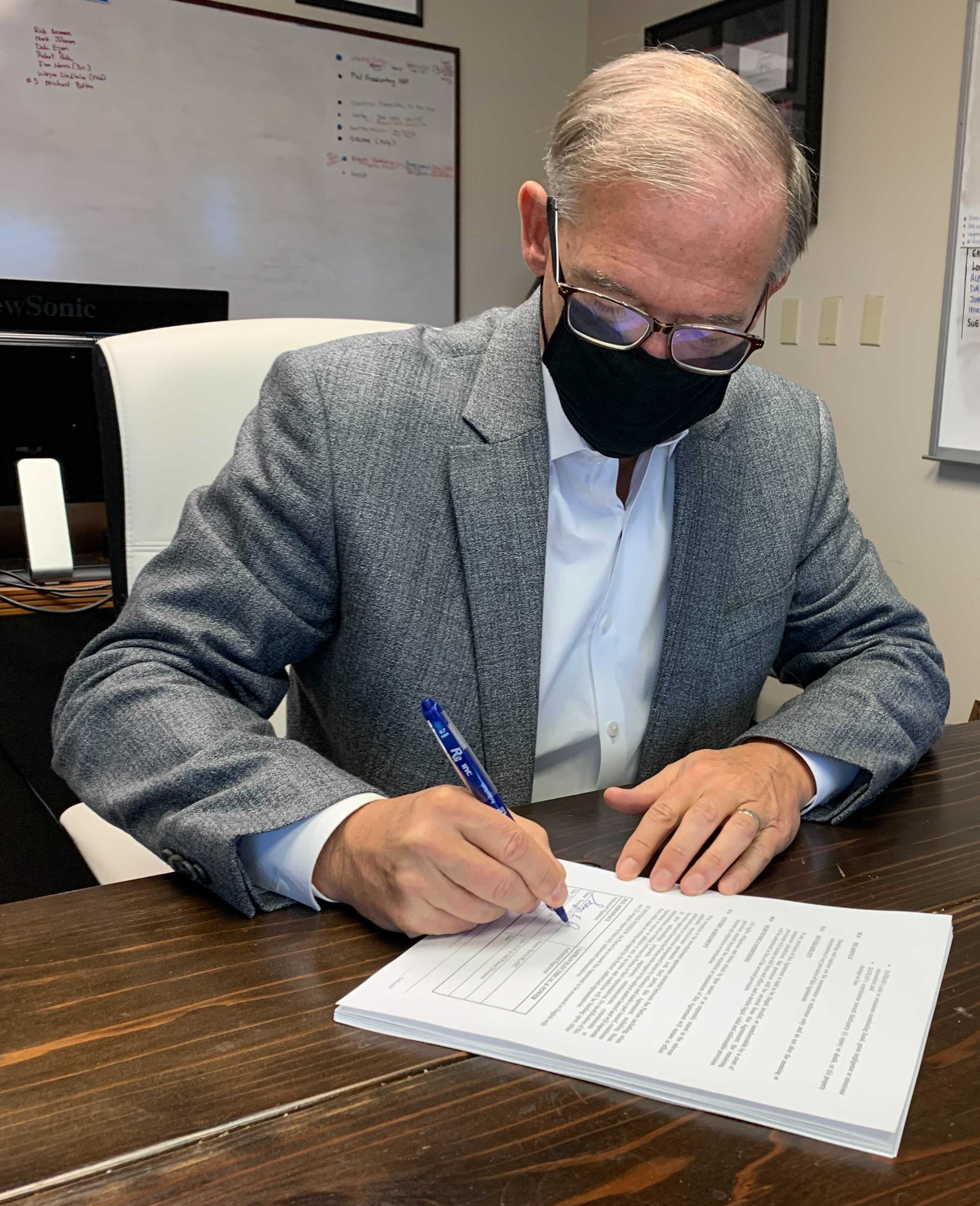 George E Bye Signs Safran Agreement