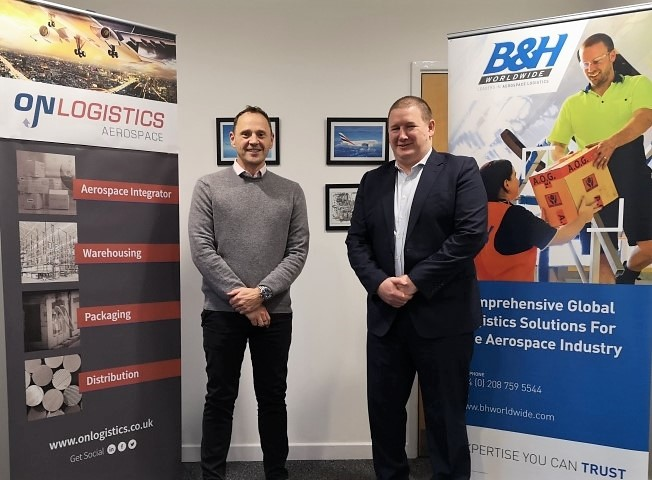 Pictured (from left) are OnLogistics managing director, Nick Bennett and B&H Worldwide&rsquo;s business development manager &ndash; Western Europe, Alistair McVicar.