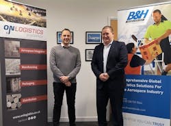 Pictured (from left) are OnLogistics managing director, Nick Bennett and B&H Worldwide’s business development manager – Western Europe, Alistair McVicar. Pictured (from left) are OnLogistics managing director, Nick Bennett and B&H Worldwide’s business development manager – Western Europe, Alistair McVicar.