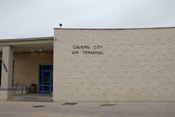 The front entrance to the Cavern City Air Terminal. The front entrance to the Cavern City Air Terminal.