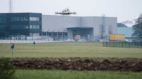 FACC conducted the test flight of the EHang 216 at its plant site in St. Martin im Innkreis.