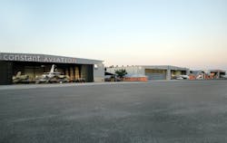 The outside of Constant Aviation&apos;s Orlando Sanford International Airport location.