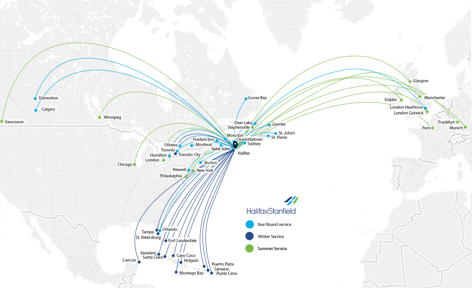 Halifax Stanfield Route Map 2020 Planned