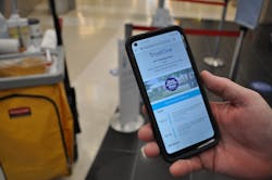 Cleaning information is accessible to travelers via smart devices for more information at Albany International Airport.