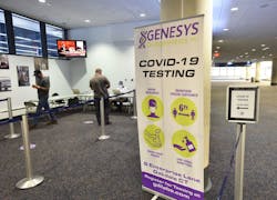 10/1/2020 - Windsor Locks- The new COVID-19 testing area at Bradley International Airport located downstairs near the baggage claim. 10/1/2020 - Windsor Locks- The new COVID-19 testing area at Bradley International Airport located downstairs near the baggage claim.