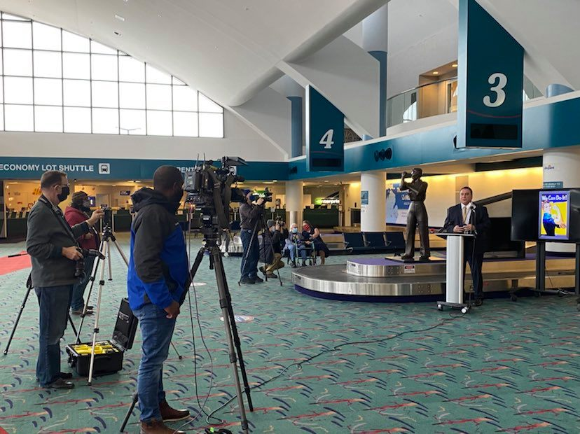 Airport Director Nino Sapone At Rosie Unveiling