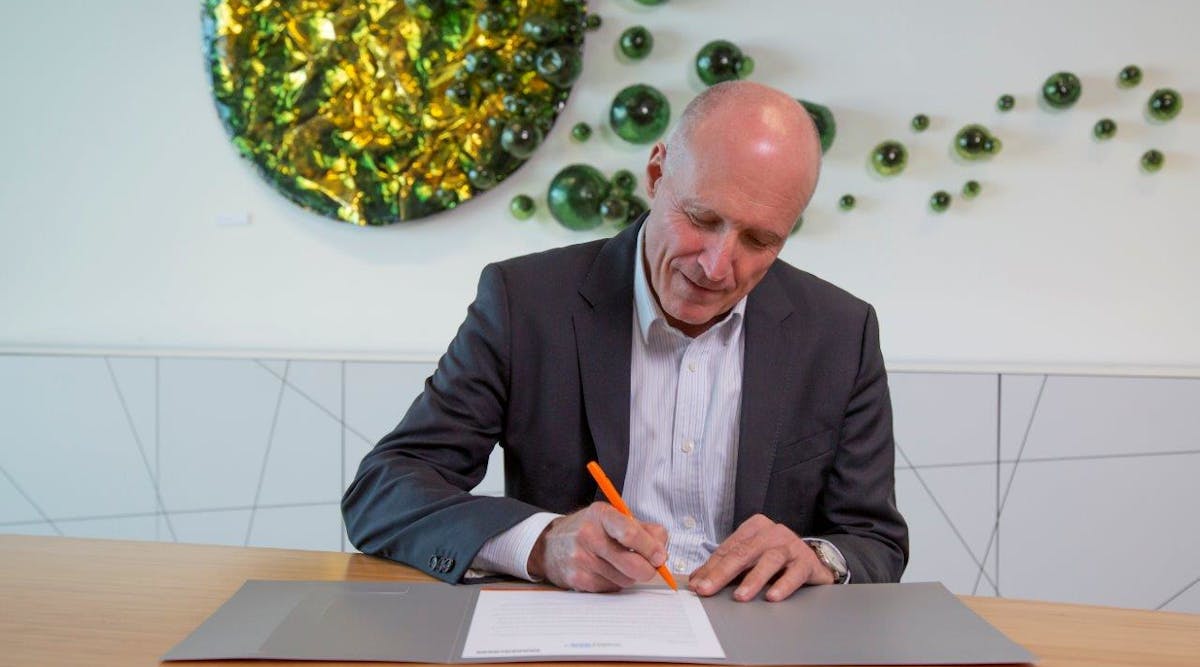 Ceo Remo Brunschwiler Signing The Climate Pledge