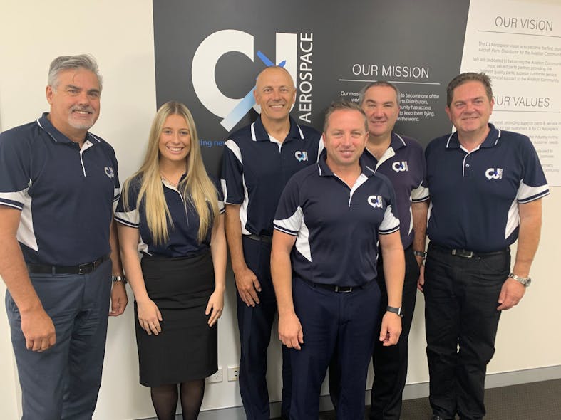 The CJ Aerospace Team, in Australia, has become the latest company to establish a distributor relationship with Airforms, Inc. in the USA. CJA owner, Craig Jones is in the fore-ground.