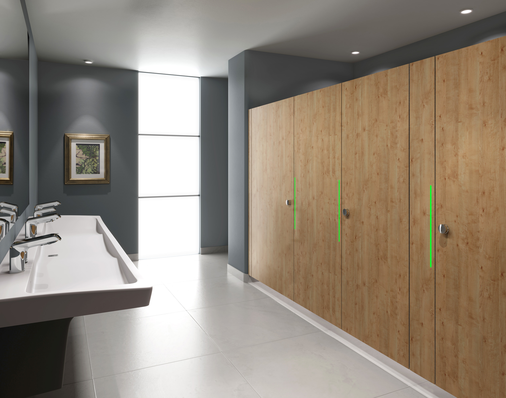 Euro Partitions Float Birch App Occupancy Sensors