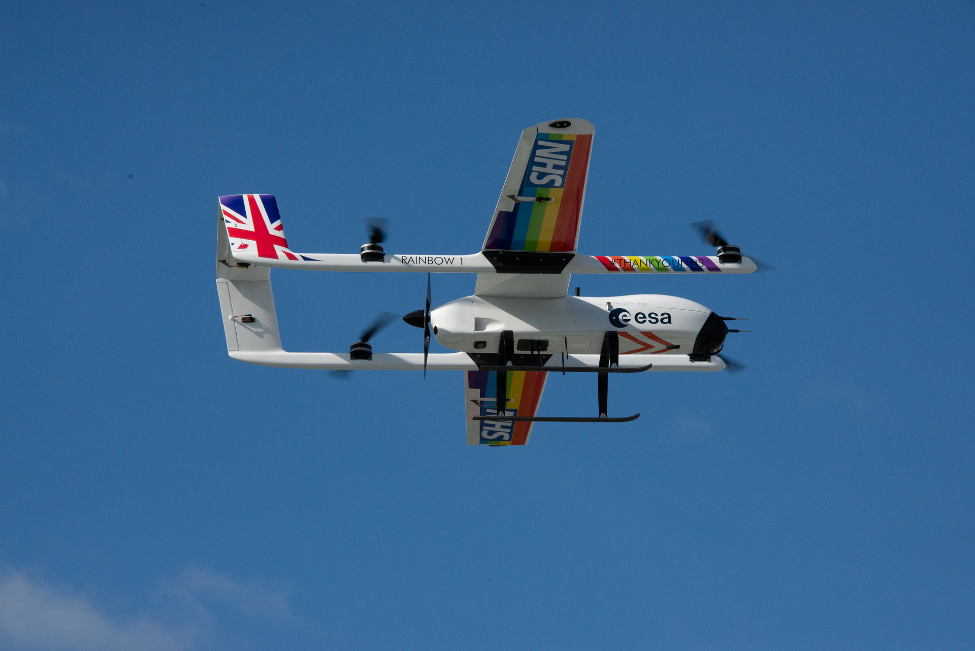 Rainbow One in the air.