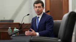 Pete Buttigieg, who was confirmed as secretary of transportation Tuesday, speaks during a Senate Commerce, Science and Transportation Committee confirmation hearing in Washington, D.C., U.S., on Thursday, Jan. 21, 2021.