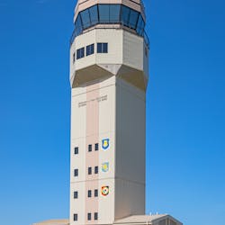 McConnell Air Force Base&apos;s new 10-story air traffic control tower was built just feet away from the site of the base&apos;s former tower.