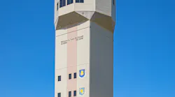 McConnell Air Force Base's new 10-story air traffic control tower was built just feet away from the site of the base's former tower.