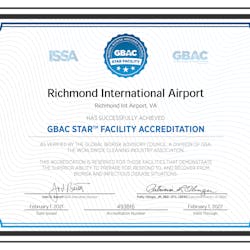 Gbac Star Facility Accreditation Certificate Richmond