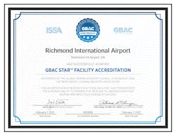 Gbac Star Facility Accreditation Certificate Richmond