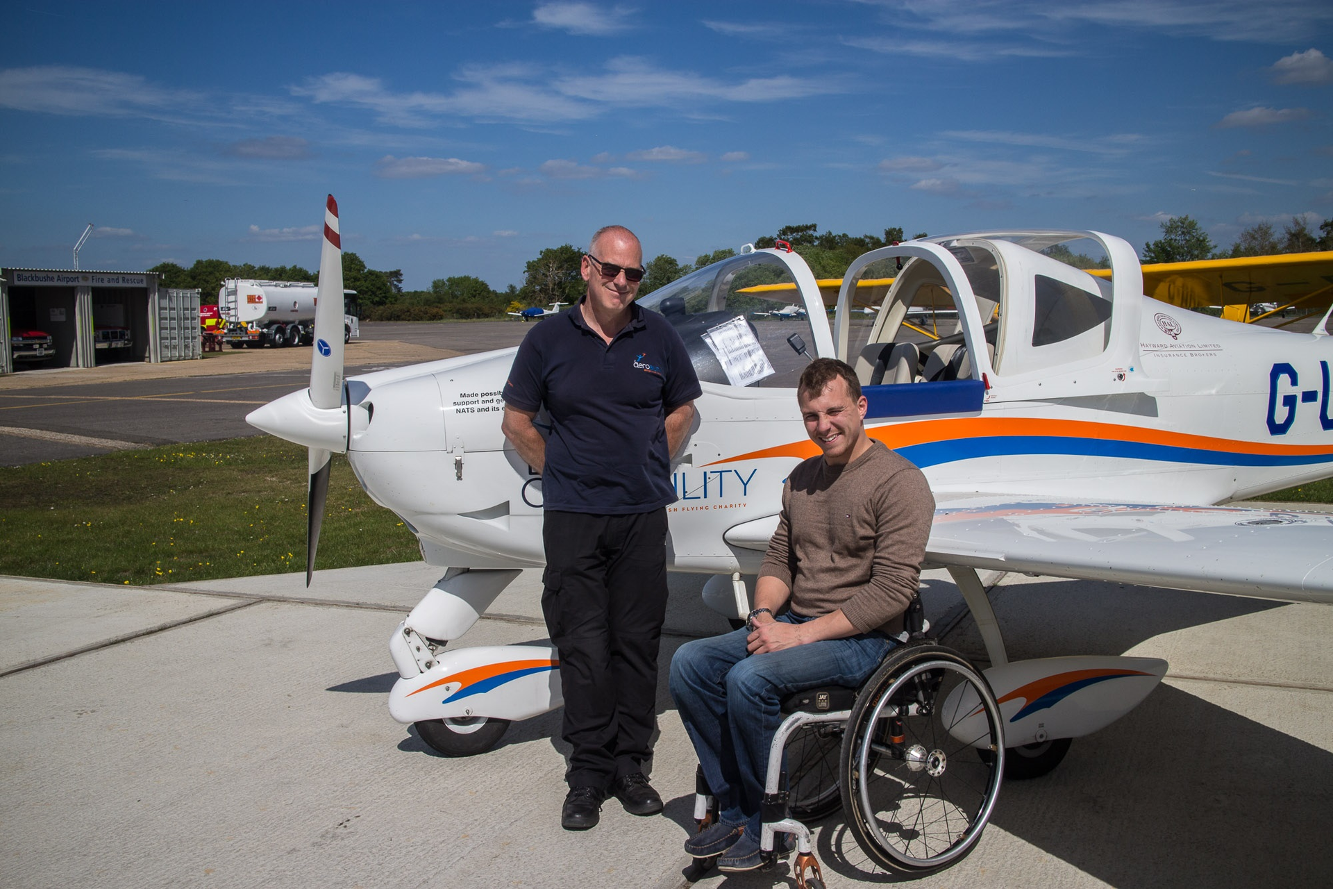 Left Mike Owen Aerobility Chief Flying Instructor With Arthur Williams Who Will Join The Armchair Airshow Team 605a31ad5df4d