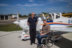 Left Mike Owen Aerobility Chief Flying Instructor With Arthur Williams Who Will Join The Armchair Airshow Team