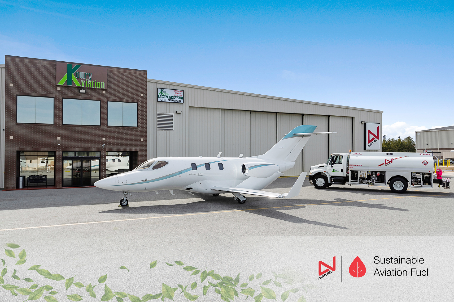 Photo To Accompany Avfuel Branded Fbo, Koury Aviation, Becomes First Eastern Fbo To Sell Saf To General Traffic