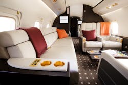 The layout of every VistaJet plane is exactly the same. No matter where in the world its customers are, they know exactly what to expect.