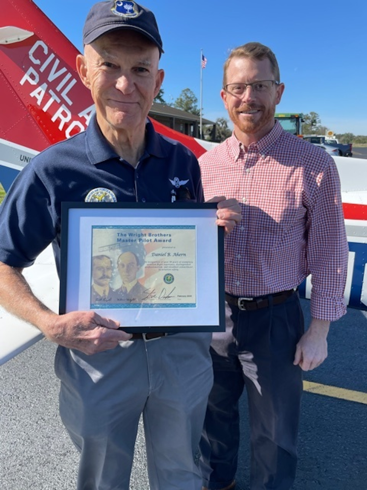 Longtime Airports Board Member and Flight Instructor Dan Ahern Receives