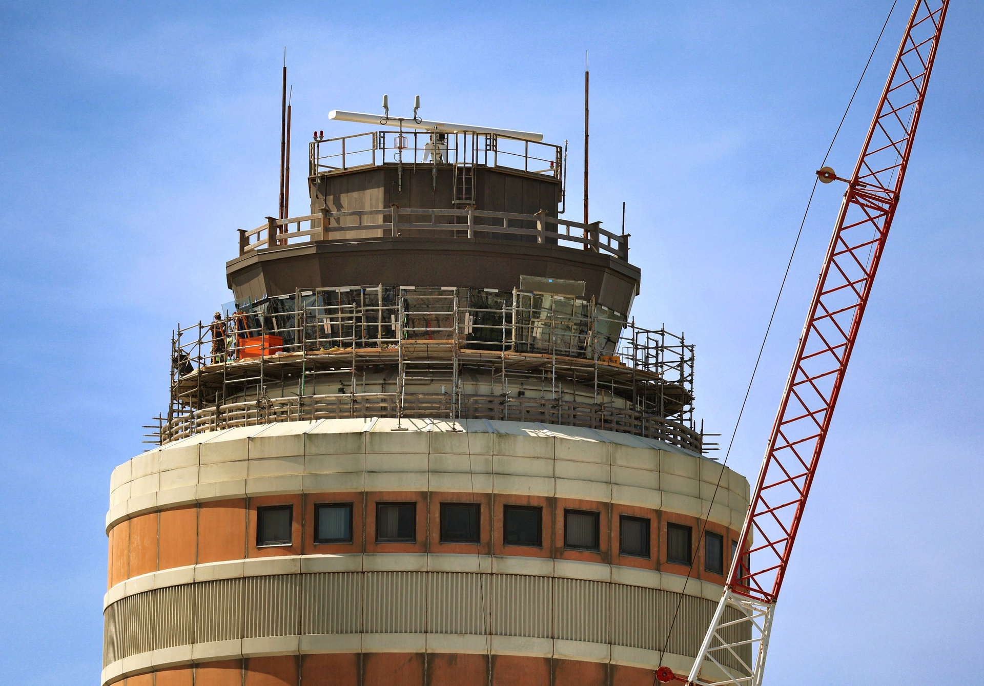 Renovation of the control tower at Orlando International Airport continues Thursday, April 15, 2021.