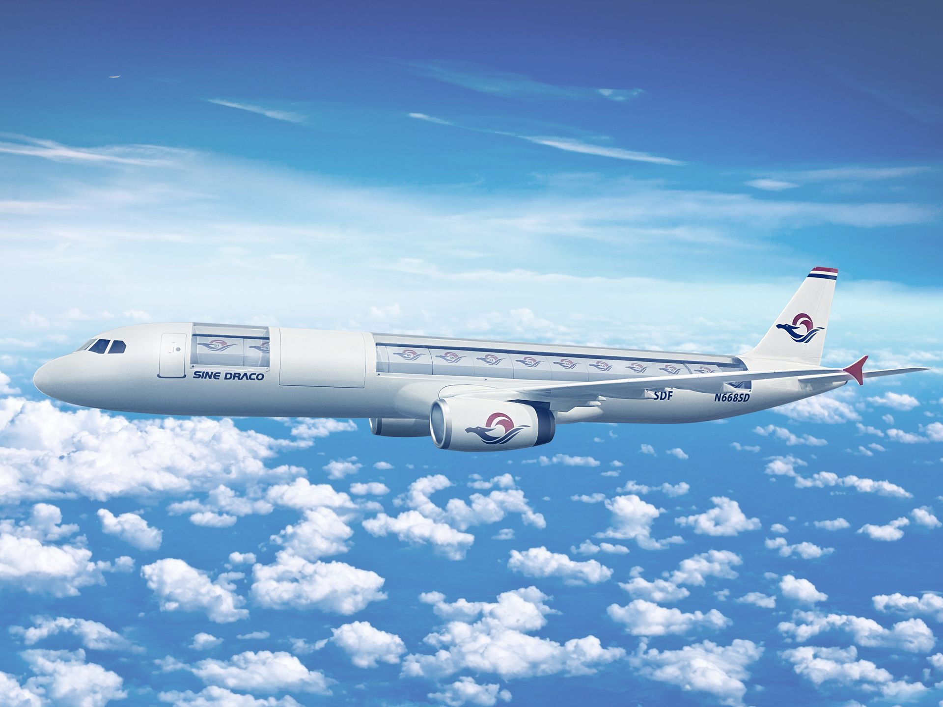 Sine Draco A321-200 SDF rendering.