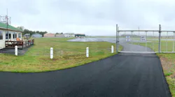 An access gate to Turners Falls Municipal Airport, which is readying for a significant upgrade.