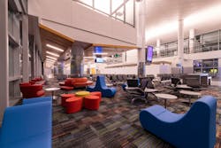 Seating options at the new West Gates at Tom Bradley International Terminal at Los Angeles International Airport include fun and useful designs. Seating options at the new West Gates at Tom Bradley International Terminal at Los Angeles International Airport include fun and useful designs.