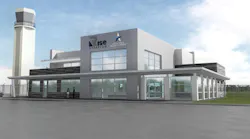 Rendering To Accompany Rise Aviation (kgyi) Breaks Ground On Fbo’s New Terminal