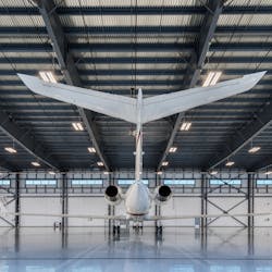 The hangars are pre-engineered metal with an upgraded skin consisting of a 3-inch insulated panel instead of the typical corrugated panel.
