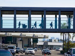 SAN DIEGO, CA - NOVEMBER 21: On Saturday, Nov. 21, 2020 the weekend before Thanksgiving holiday, traffic at San Diego International Airport, remained light compared to previous years. SAN DIEGO, CA - NOVEMBER 21: On Saturday, Nov. 21, 2020 the weekend before Thanksgiving holiday, traffic at San Diego International Airport, remained light compared to previous years.